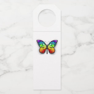 Étiquettes Pour Bouteilles Monarque papillon arc-en-ciel