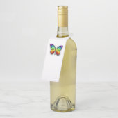 Étiquettes Pour Bouteilles Monarque papillon arc-en-ciel (Incliné)