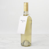 Étiquettes Pour Bouteilles monogramme simple personnalisé ajouter votre nom m (Incliné)