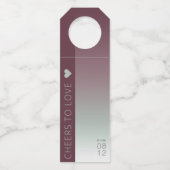 Étiquettes Pour Bouteilles Mood Gradient Mariage Cheers Bourgogne Mist ID741 (Devant)