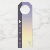 Étiquettes Pour Bouteilles Mood Gradient Mariage Cheers Indigo Sunset ID741 (Devant)