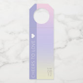 Étiquettes Pour Bouteilles Mood Gradient Mariage Cheers Pastel Dawn ID741 (Devant)