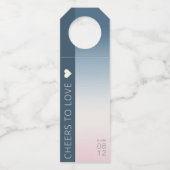 Étiquettes Pour Bouteilles Mood Gradient Mariage Cheers Prussian Sky ID741 (Devant)