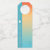 Étiquettes Pour Bouteilles Mood Gradient Mariage Cheers Tropical Sky ID741 (Devant)