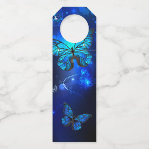 Étiquettes Pour Bouteilles Morpho Butterfly in the Dark Background