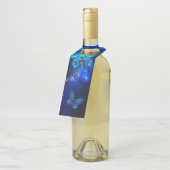 Étiquettes Pour Bouteilles Morpho Papillon sur Fond Sombre (Incliné)