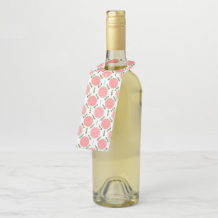 Étiquettes Pour Bouteilles motif à fleurs roses