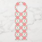 Étiquettes Pour Bouteilles motif aux fleurs roses (Devant)