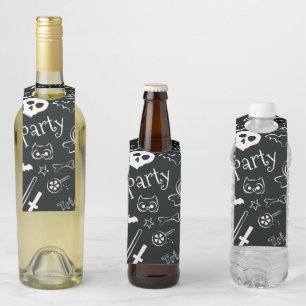 Étiquettes Pour Bouteilles Motif d'Halloween