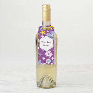 Étiquettes Pour Bouteilles Motif floral sans couture