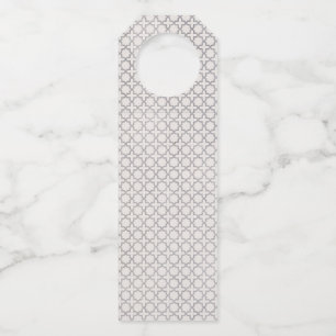 Étiquettes Pour Bouteilles Motif géométrique beige islamique