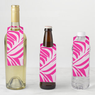 Étiquettes Pour Bouteilles Motif imprimé zèbre rose
