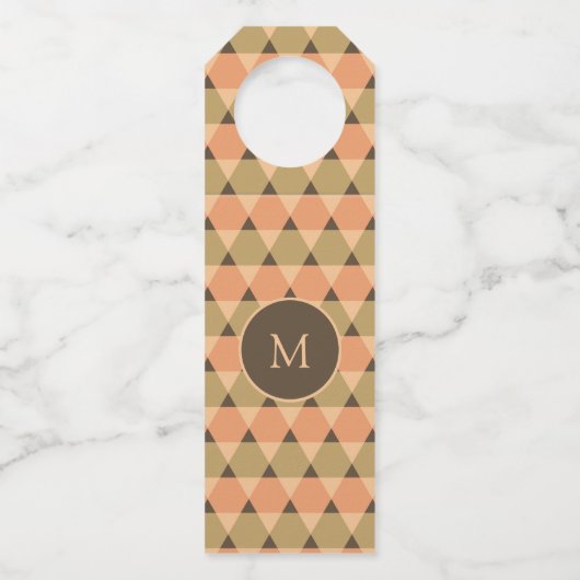 Étiquettes Pour Bouteilles Motif Triangles (Devant)
