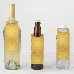Étiquettes Pour Bouteilles Neige dorée