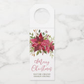 Étiquettes Pour Bouteilles Noël de la société Poinsettia (Devant)