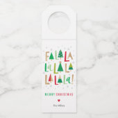 Étiquettes Pour Bouteilles Noël des arbres joyeux (Devant)