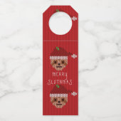 Étiquettes Pour Bouteilles Noël Slothmas Rouge (Devant)