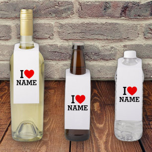 Étiquettes Pour Bouteilles Nom du coeur