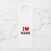 Étiquettes Pour Bouteilles Nom du coeur (Dos)