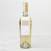 Étiquettes Pour Bouteilles Nom du monogramme rose d'été Super (Sur bouteille)