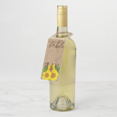 Étiquettes Pour Bouteilles Nombre rustique de Tableau de mariage de sembler (Incliné)