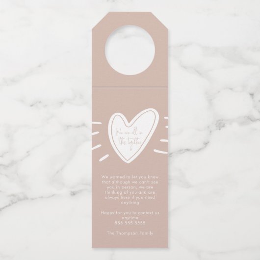 Étiquettes Pour Bouteilles Nous Sommes Tous Dans Cet Acte Ensemble De Saintet (Devant)