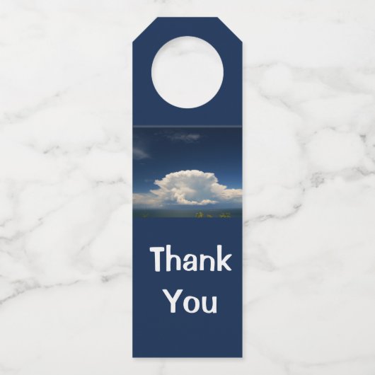 Étiquettes Pour Bouteilles Nuage blanc et duveteux (Devant)