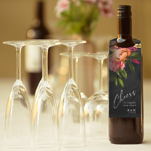 Étiquettes Pour Bouteilles Nuits Sultry Floral Mariage Cheers ID829