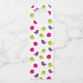 Étiquettes Pour Bouteilles Oiseaux colorés mignons (Dos)