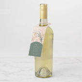 Étiquettes Pour Bouteilles Or Abstrait Eucalyptus Moderne Verdure mousse (Incliné)