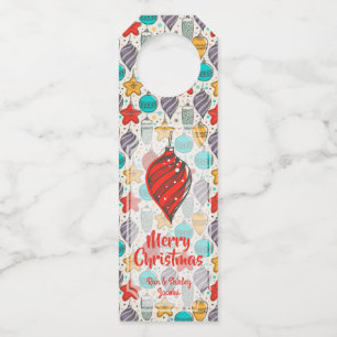 Étiquettes Pour Bouteilles Ornements de Noël vintage pour arbre de Noël