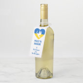 Étiquettes Pour Bouteilles Paix textuelle à l'Ukraine (Incliné)