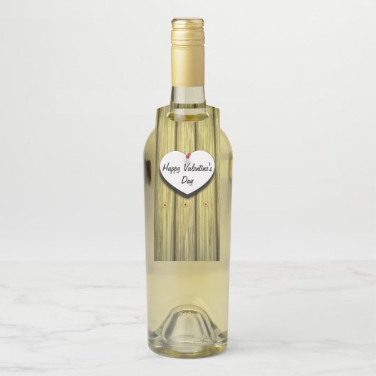 Étiquettes Pour Bouteilles Papier Coeur manuscrit Script rustique (Sur bouteille)