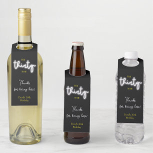 Étiquettes Pour Bouteilles Parle Trente pour moi, fête du 30e anniversaire