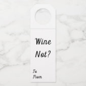 Étiquettes Pour Bouteilles Pas de vin ? Citation amusante (Devant)