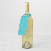 Étiquettes Pour Bouteilles Pastel Blue Seashell Silhouette Diagonal Lines Art (Incliné)