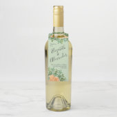Étiquettes Pour Bouteilles Peach Green Mariage Spring Pastel (Sur bouteille)
