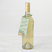Étiquettes Pour Bouteilles Peach Green Mariage Spring Pastel (Incliné)