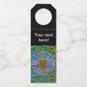 Étiquettes Pour Bouteilles Peinture pourpre de fleur (Devant)