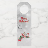 Étiquettes Pour Bouteilles Père Noël Riding Christmas Pepperment Candy Train (Devant)