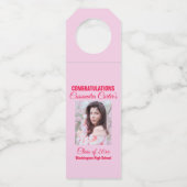 Étiquettes Pour Bouteilles Photo de diplômé élégant (Devant)