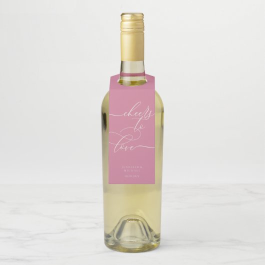 Étiquettes Pour Bouteilles Pink Love Signature Party Celebration (Sur bouteille)