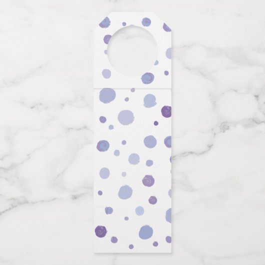 Étiquettes Pour Bouteilles pois peints à la main (Devant)