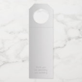 Étiquettes Pour Bouteilles Porte-bouteille de mariage | Rayures argentées lum (Dos)