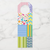 Étiquettes Pour Bouteilles Quilters Patchwork Custom Hostess Cadeau Vin boute (Dos)