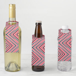 Étiquettes Pour Bouteilles Rayures en Mouvement
