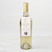 Étiquettes Pour Bouteilles Real Estate Agent Open House Gold Key (Sur bouteille)