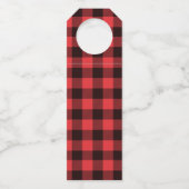 Étiquettes Pour Bouteilles Red Buffalo Plaid NOEL Noël (Dos)