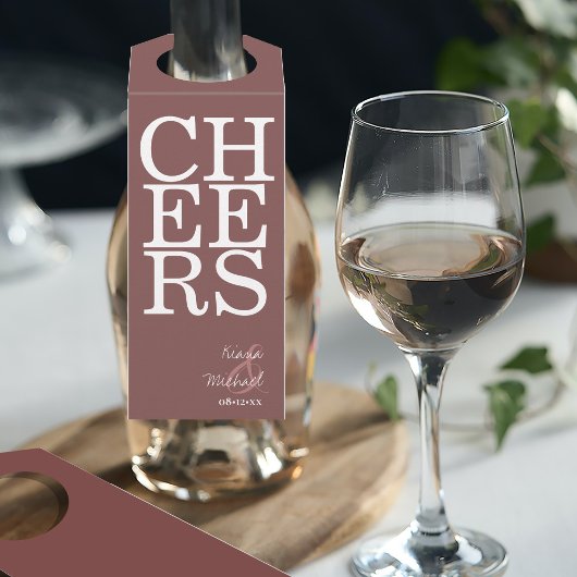 Étiquettes Pour Bouteilles Réflexions Mariage Cheers Cinnamon Rose ID774
