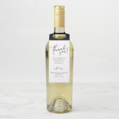 Étiquettes Pour Bouteilles Remerciement de mariage à l'écriture simple modern (Sur bouteille)
